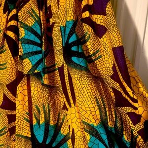 African print maxi-skirt